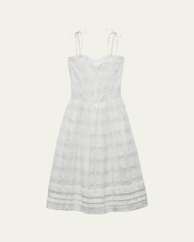 Presley Plaid Fit-Flare Midi Dress
